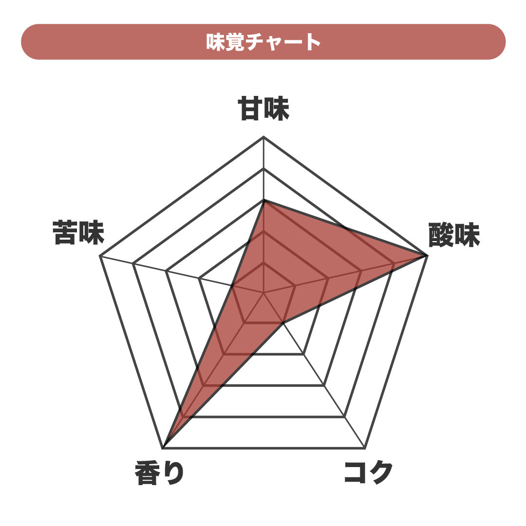 パナマ ゲイシャ エスメラルダ農園 ナチュラルの味覚チャート