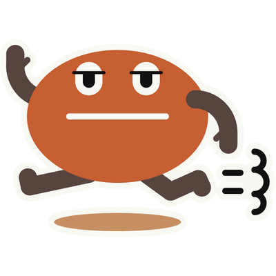コーヒー豆のキャラクター『イルミオくん』の特急モード